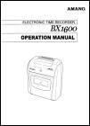 Amano BX-1600 User Manual