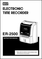 Max ER-2500 User Manual