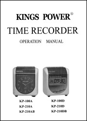 Kings Power KP-100 User Manual
