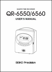 Seiko QR-6560 User Manual