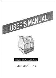 Seiko TP-10 User Manual