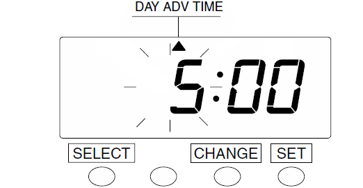 Seiko QR-350 Time Clock (change day advance time - step 2)
