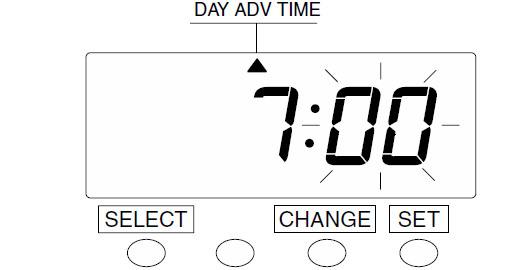 Seiko QR-350 Time Clock (change day advance time - step 3)