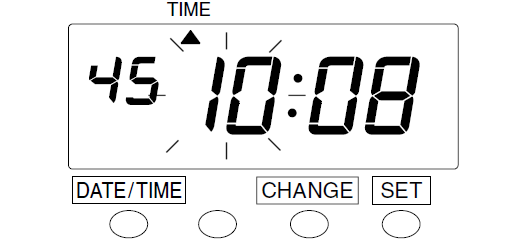 Seiko QR-375 Time Clock (change time - step 4)