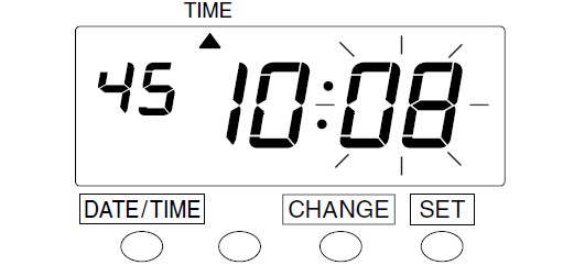 Seiko QR-375 Time Clock (change time - step 5)