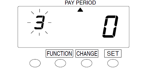 Seiko QR-375 Time Clock (change bi-weekly pay period - step 4)