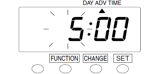 Seiko QR-375 Time Clock (change day advance time - step 4)