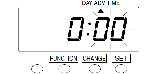 Seiko QR-375 Time Clock (change day advance time - step 5)