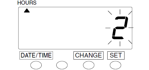 Seiko QR-395 Time Clock (change display hours - step 3)