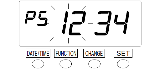 Seiko QR-395 Time Clock (delete password - step 7)