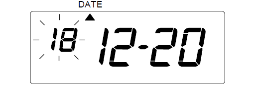 Seiko Z120 Time Clock (set the date - step 6)