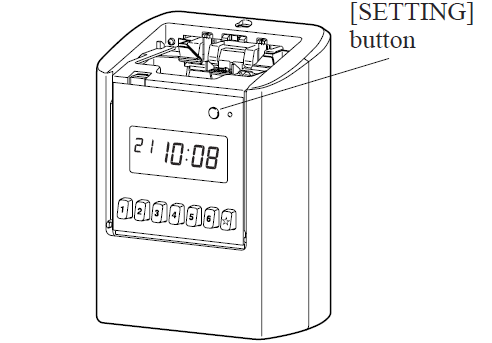 Seiko Z120 Time Clock (press SETTING button)