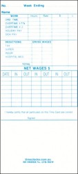 ATR-501W Weekly Payroll Time Card