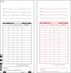Lathem E7 Two-Sided Payroll or Job Costing Time Card