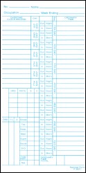 P-5641 Weekly Payroll Time Card