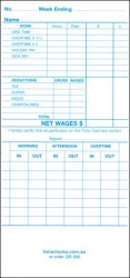 QR-550W Weekly Payroll Time Card