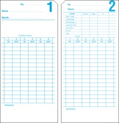 QR-550M Monthly Payroll Time Card